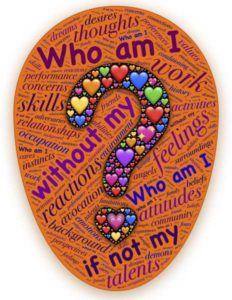 Who Am I? Phrase Collage Graphic